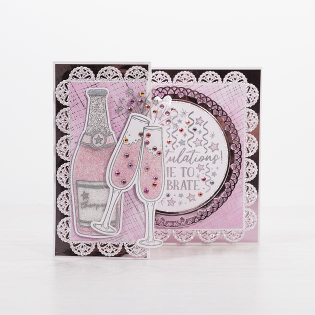 Cirkle white and pink | Greeting Card
