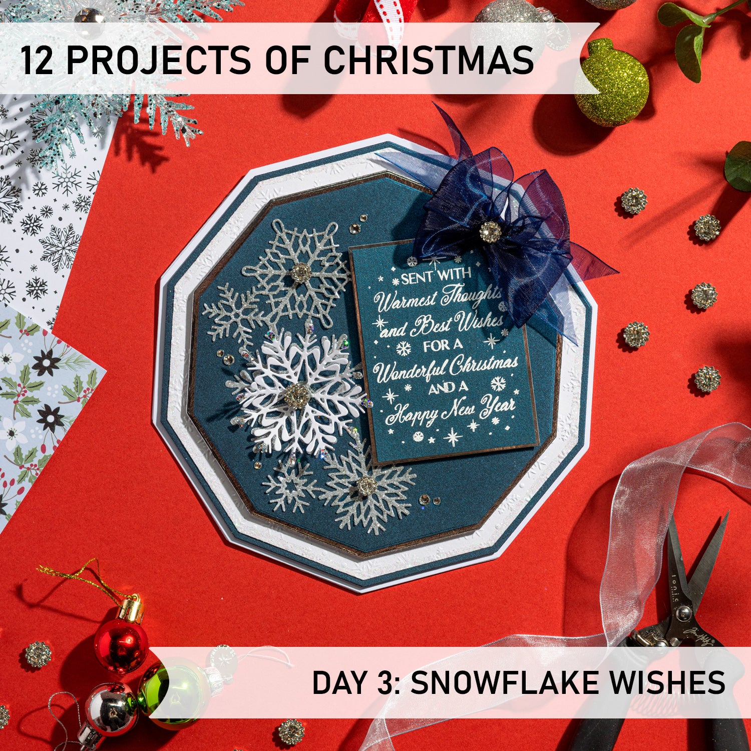 12 Projects of Christmas 2024 - Day 3 - Snowflake Wishes