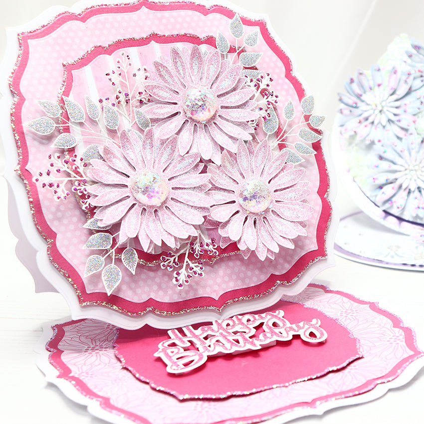 Pink Delightful Daisies Fancy Circle Easel Card Tutorial