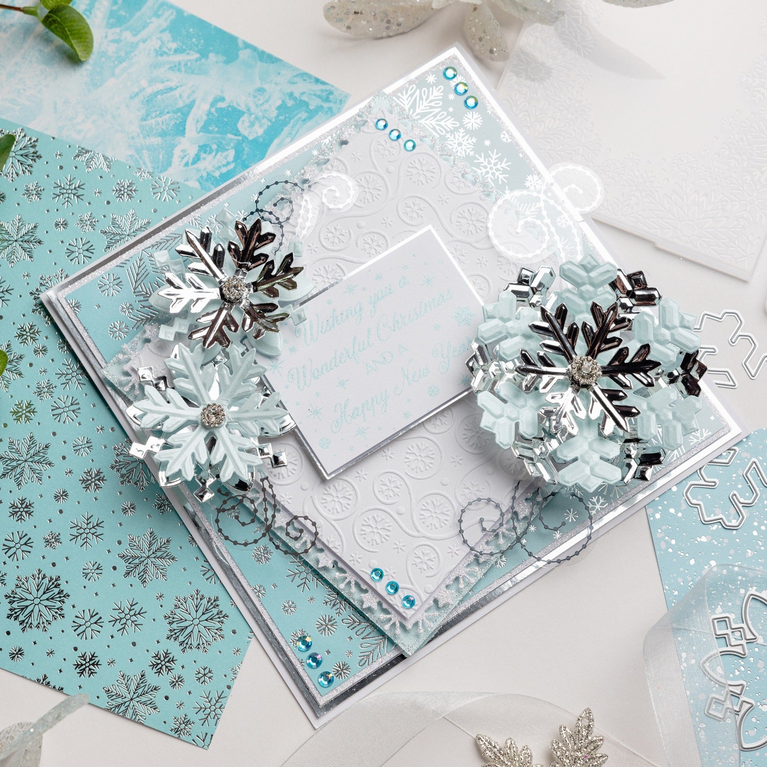 Crystal Snowflakes - Winter Wonderland Card Tutorial