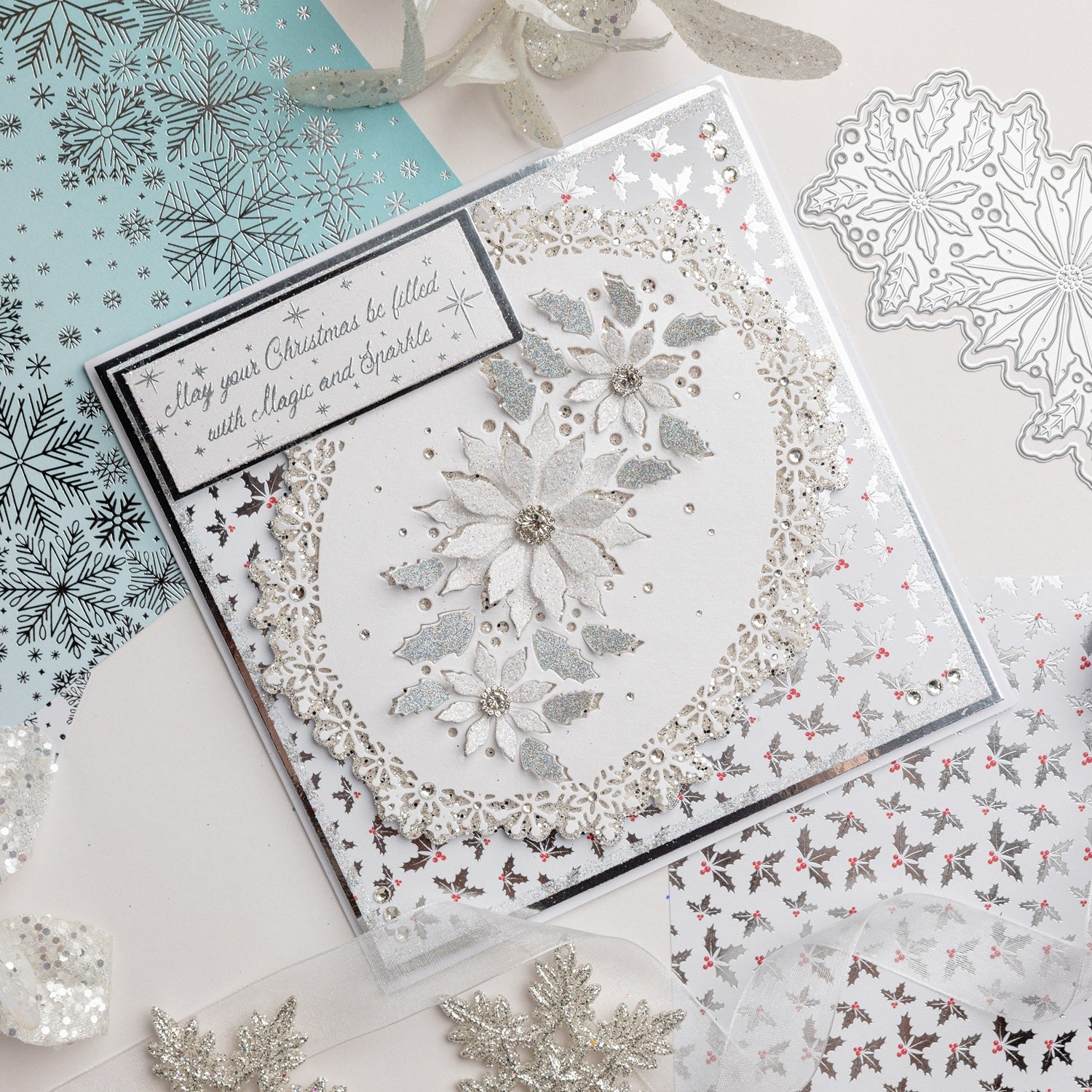 Winter Wonderland Floral Panel - Winter Wonderland Card Tutorial