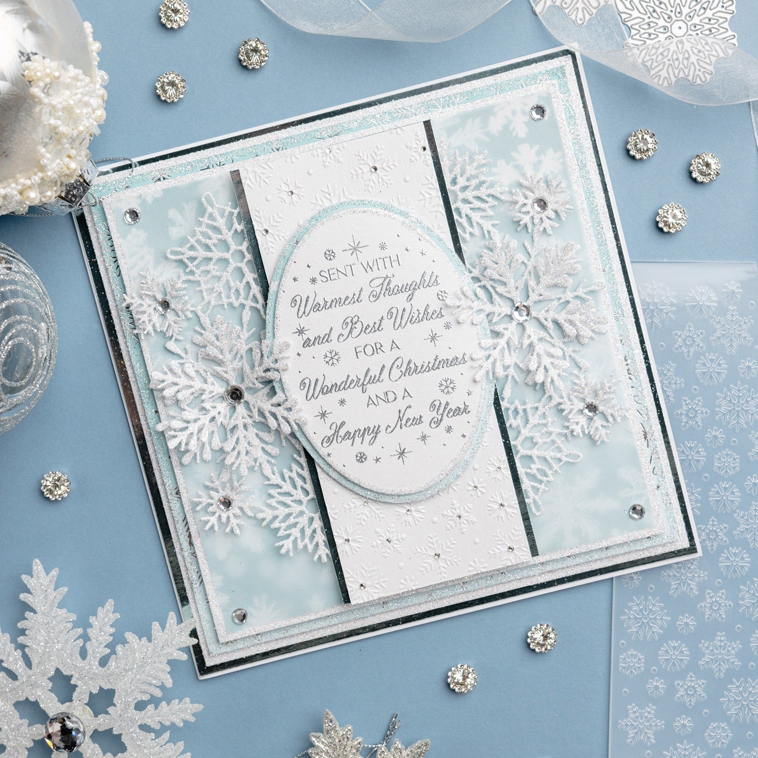 Winter Wonderland Snowflake Panel - Winter Wonderland Card Tutorial with FREE Project Download Sheet