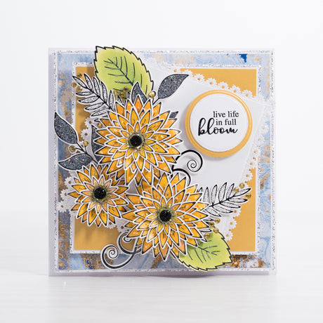 Live Life - Grande Flowers card tutorial