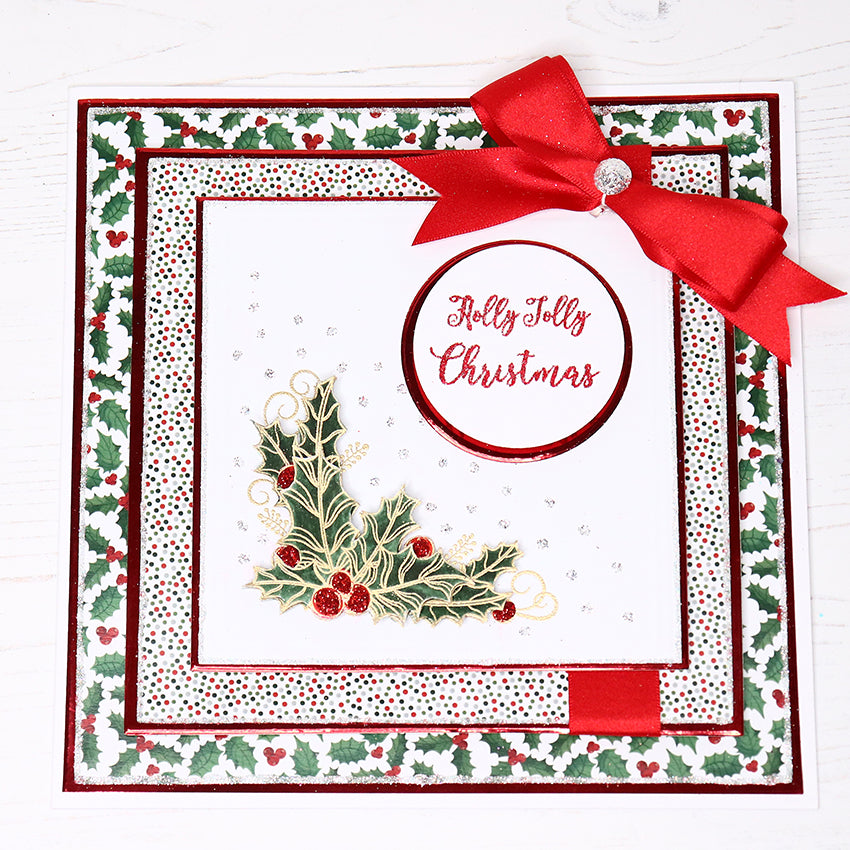 Holly Jolly Christmas Card Project by Glynis Bakewell