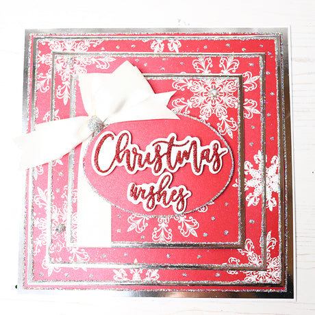 12 Projects of Christmas Day 8 - Red Snowflake Layered Stamping Project by Glynis Bakewell