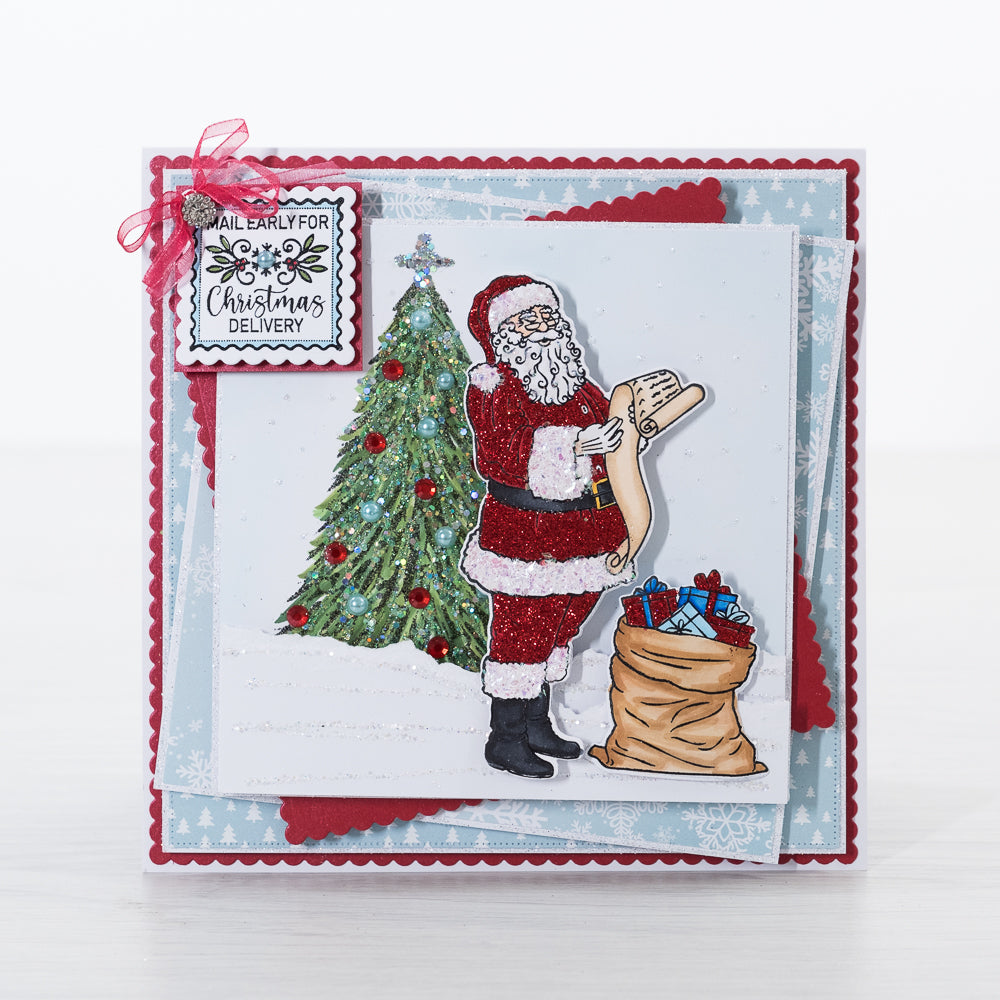 One Christmas Day - Santa's Workshop Card Tutorial PLUS FREE DOWNLOAD SHEET