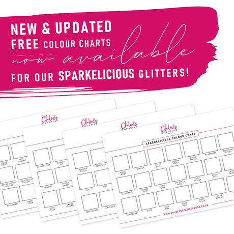 Stamps by Chloe Sparkelicious Glitters Colour Chart Printable