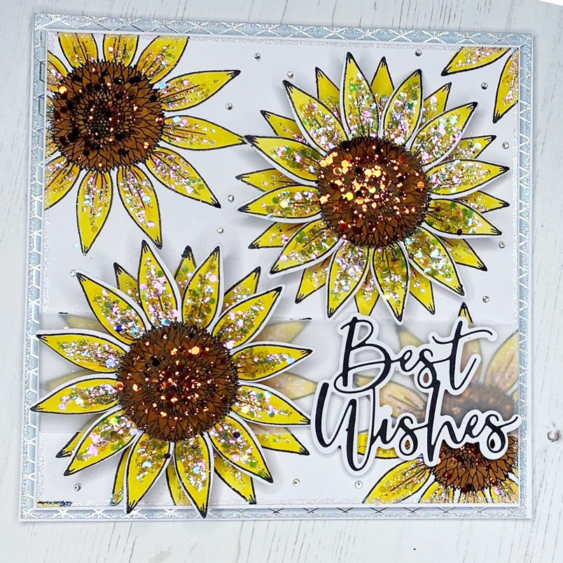 Grande Sunflower Die and Stamp Set Cardmaking YouTube Tutorial