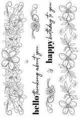 Chloes Creative Cards Photopolymer Stamp Set (A6) - Floral Border