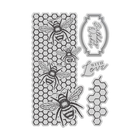 Chloes Creative Cards Photopolymer Stamp Set (A6) - Bees & Honeycomb