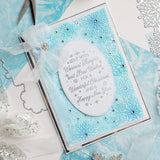 Chloe's Creative Cards 5x7 3D Embossing Folder - Winter Wonderland Snowflake Border