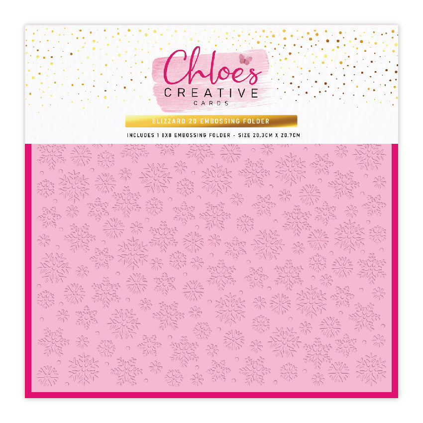 Chloe's Creative Cards - 8x8" 2D Embossing Folder - Blizzard