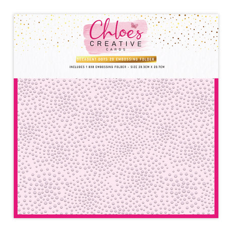 Chloes Creative Cards 8x8 Embossing Folder Fabulous Fan & Decadent Dots Bundle