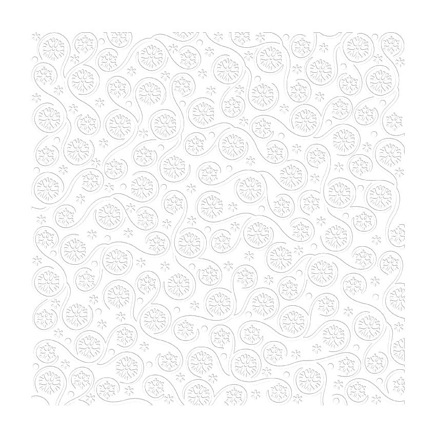 Chloe's Creative Cards - 8x8" 2D Embossing Folder - Swirly Snowflakes