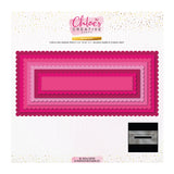 Chloe's Creative Cards Metal Die Set - DL Scalloped & Pierced Rectangle