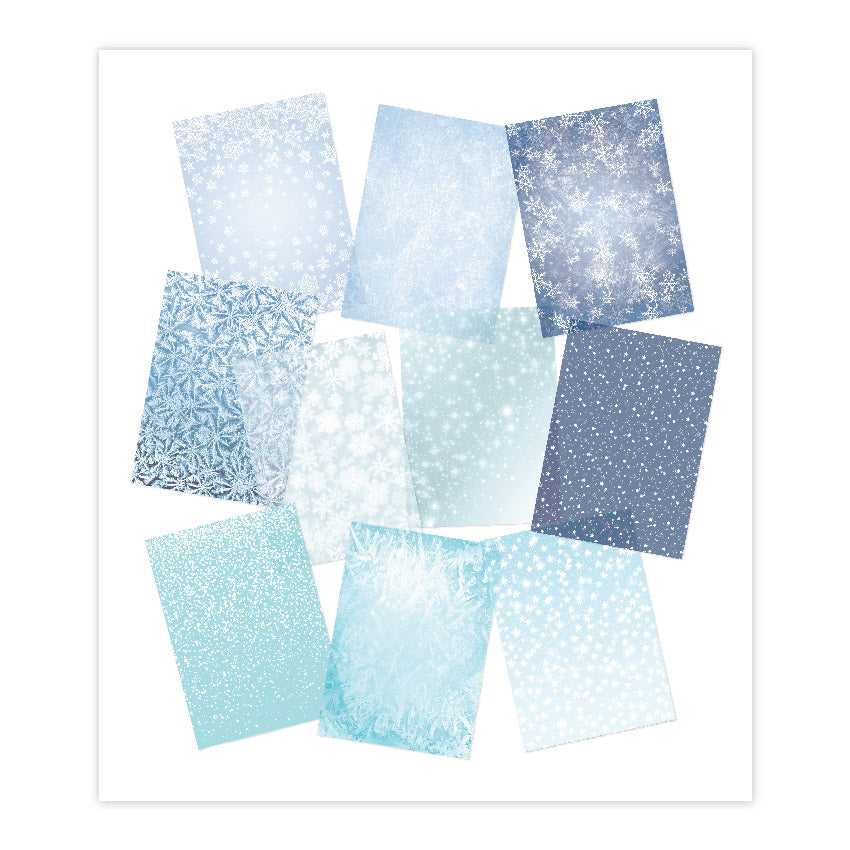 Chloe's Creative Cards Designer Printed Vellum (A4) (50 Sheets) - Snowflake Flurry