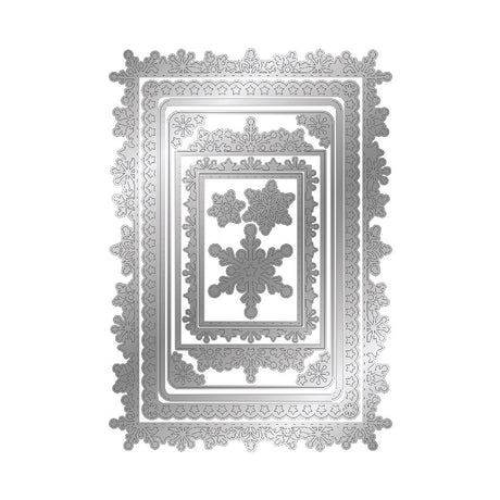Chloes Creative Cards Metal Die Set - A5 Snowflake Rectangle