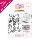 Chloes Creative Cards Photopolymer Stamp Set (A6) - Statement Sentiments Christening Day