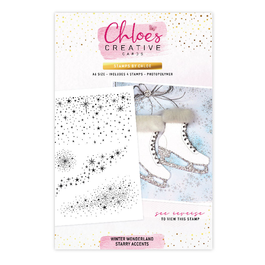 Chloe's Creative Cards Photopolymer Stamp Set (A6) - Winter Wonderland Starry Accents