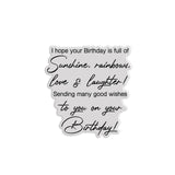 Chloe's Creative Cards Photopolymer Stamp Set (A7) - Birthday Verse 3