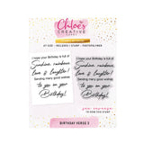 Chloe's Creative Cards Photopolymer Stamp Set (A7) - Birthday Verse 3