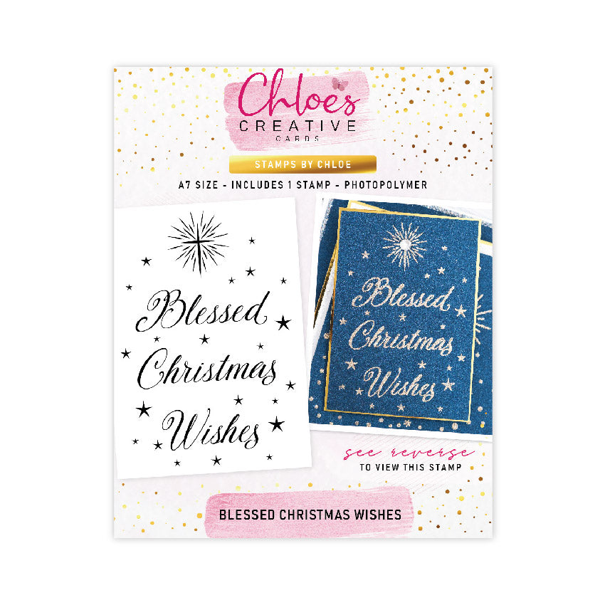 Chloe's Creative Cards Photopolymer Stamp Set (A7) - Blessed Christmas Wishes