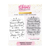 Chloe's Creative Cards Photopolymer Stamp Set (A7) - Warmest Thoughts and Best Wishes