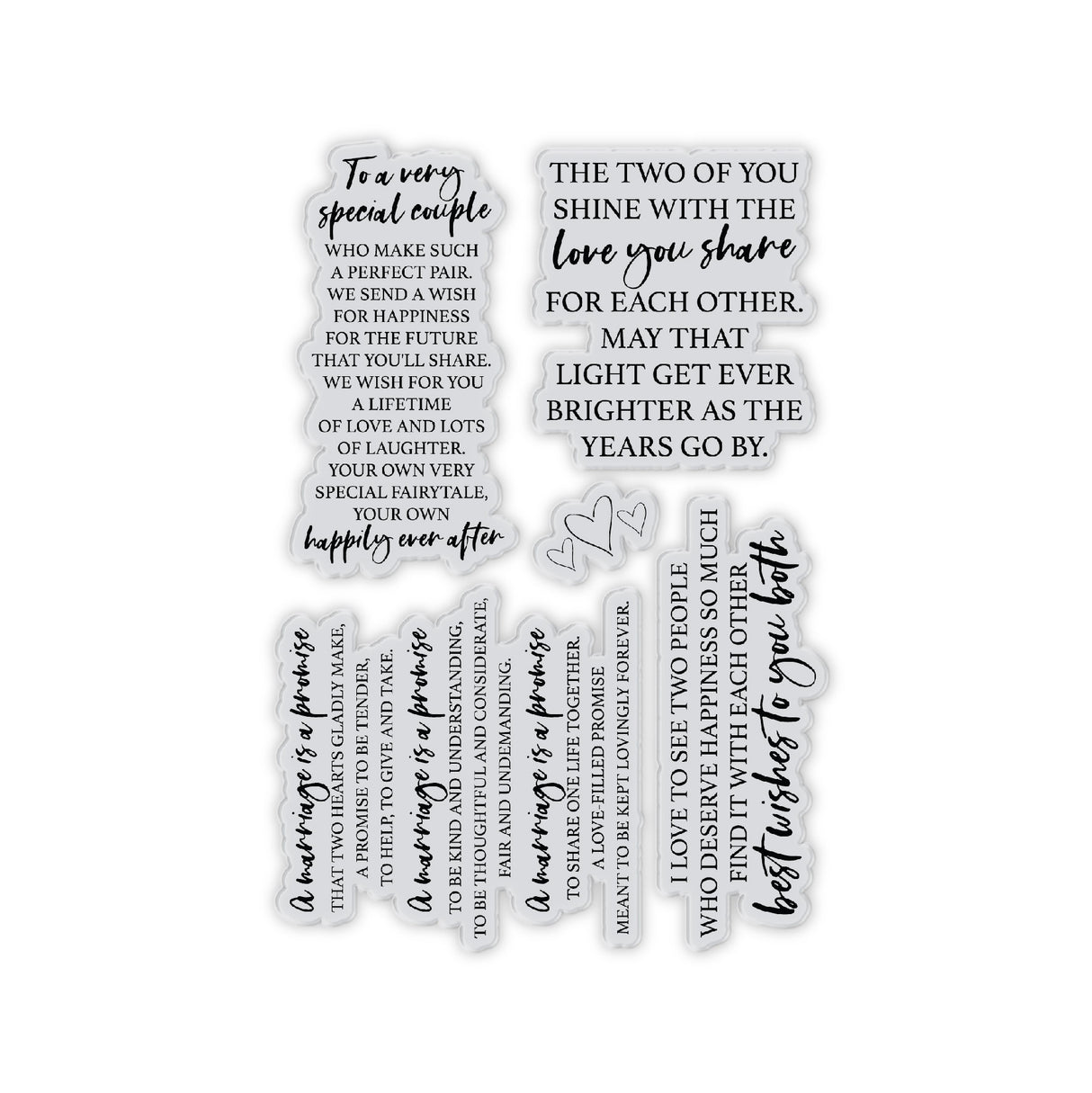 SAMPLE SALE - Wedding Verse - Stamp only