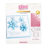 Chloe's Creative Cards 5x7 3D Embossing Folder & Metal Die Set - Crystal Snowflake