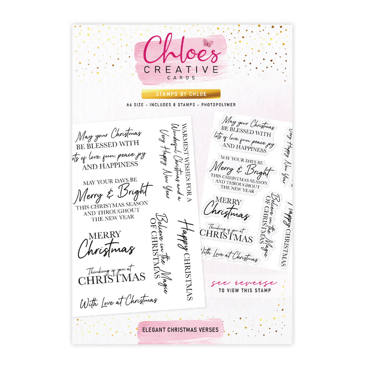 Chloes Creative Cards Photopolymer Stamp Set (A6) - Elegant Christmas Verses