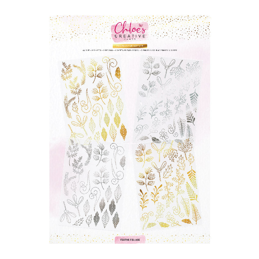 Chloe's Creative Cards Foiled Acetate - Festive Foliage