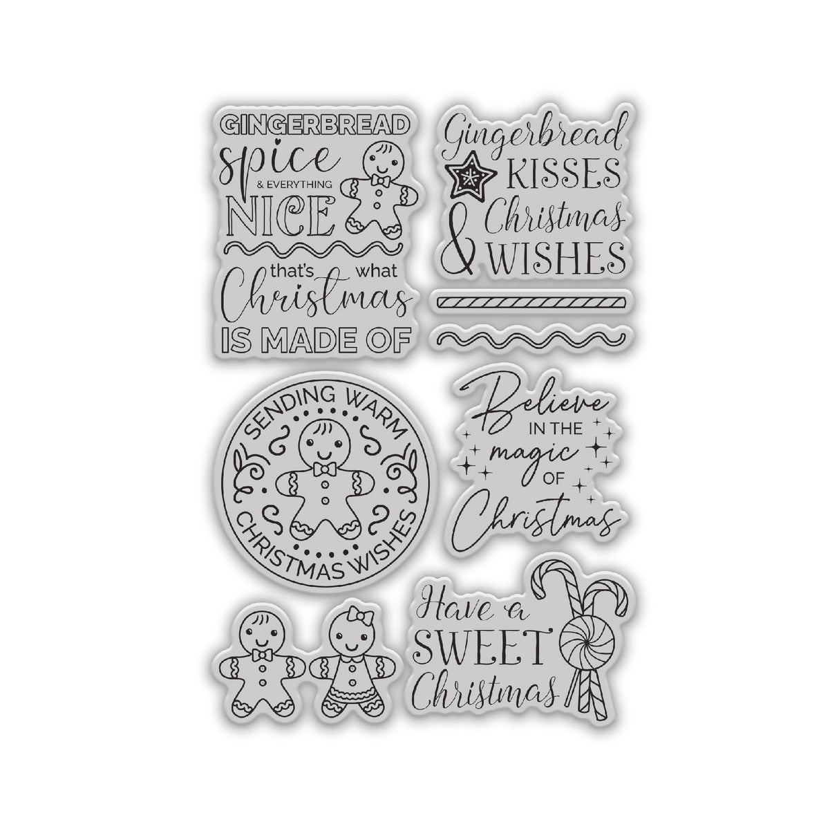 SAMPLE SALE - Gingerbread Sentiments  - Stamp only