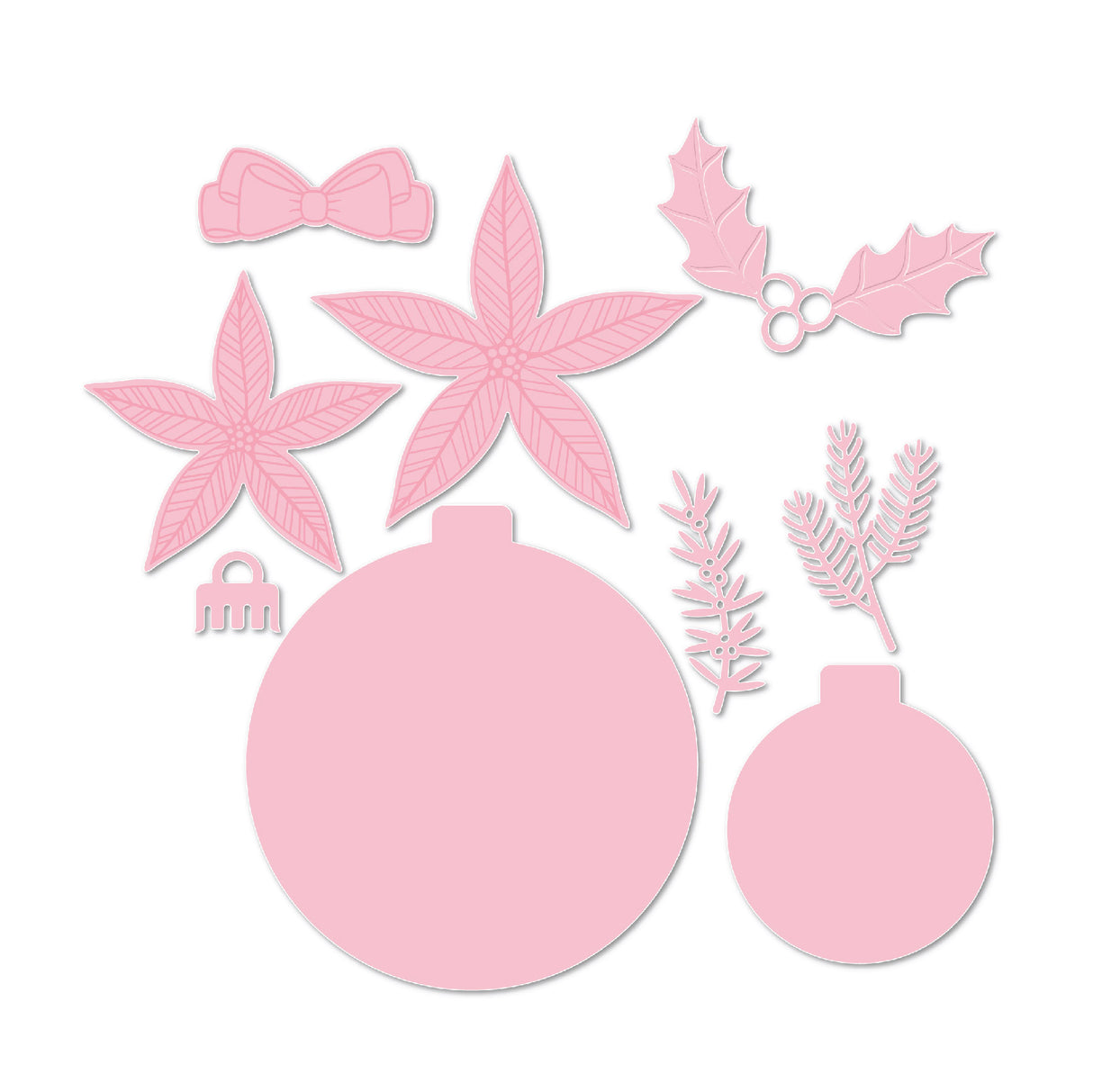 Chloes Creative Cards Die & Stamp Set - Poinsettia Bauble