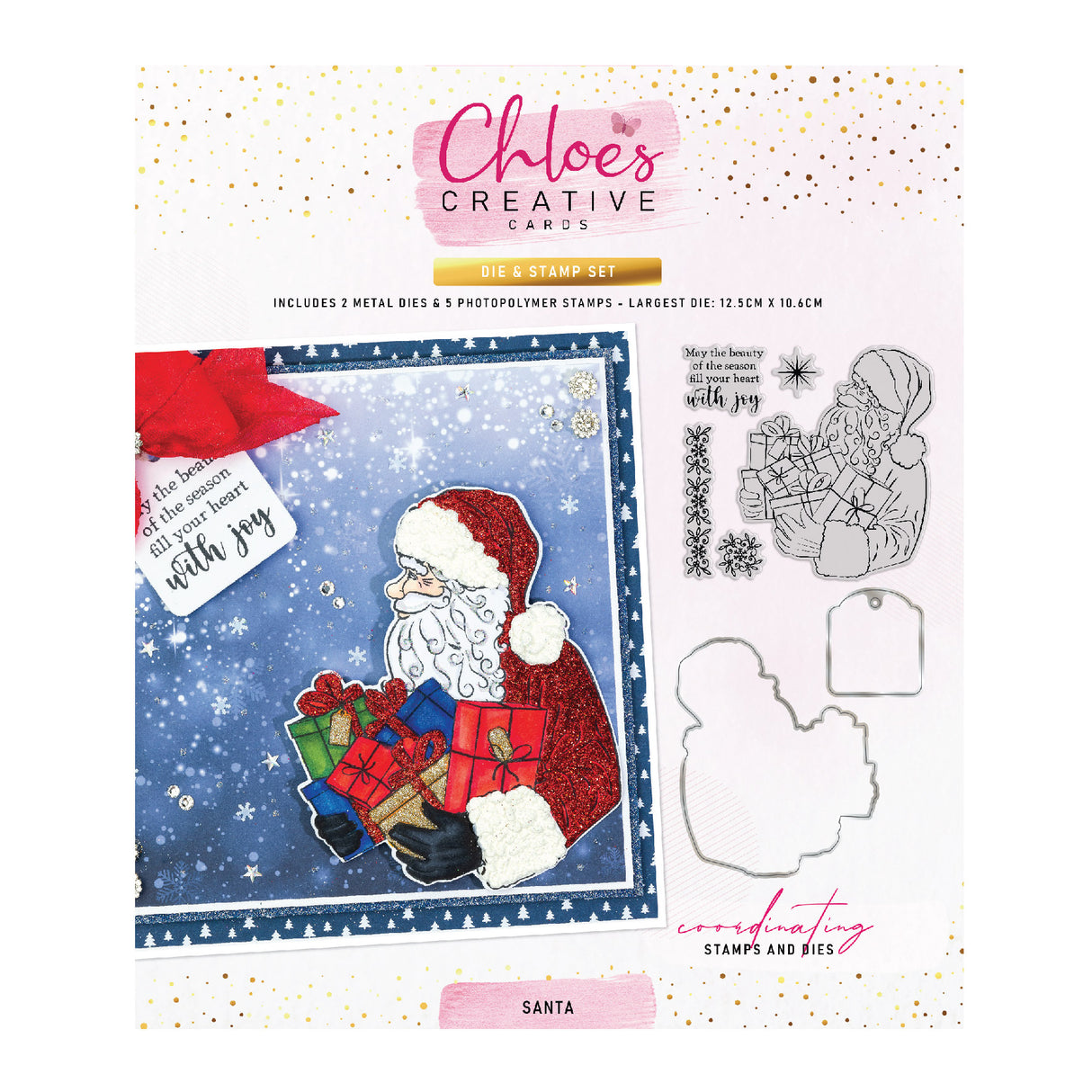 Chloe's Creative Cards Die & Stamp - Santa