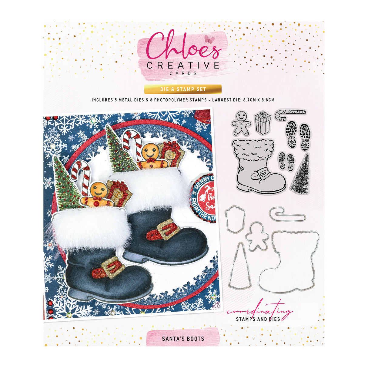 Chloe's Creative Cards Die & Stamp - Santas Boots