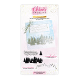 Chloe's Creative Cards Die & Stamp - Winter Wonderland Tree Border