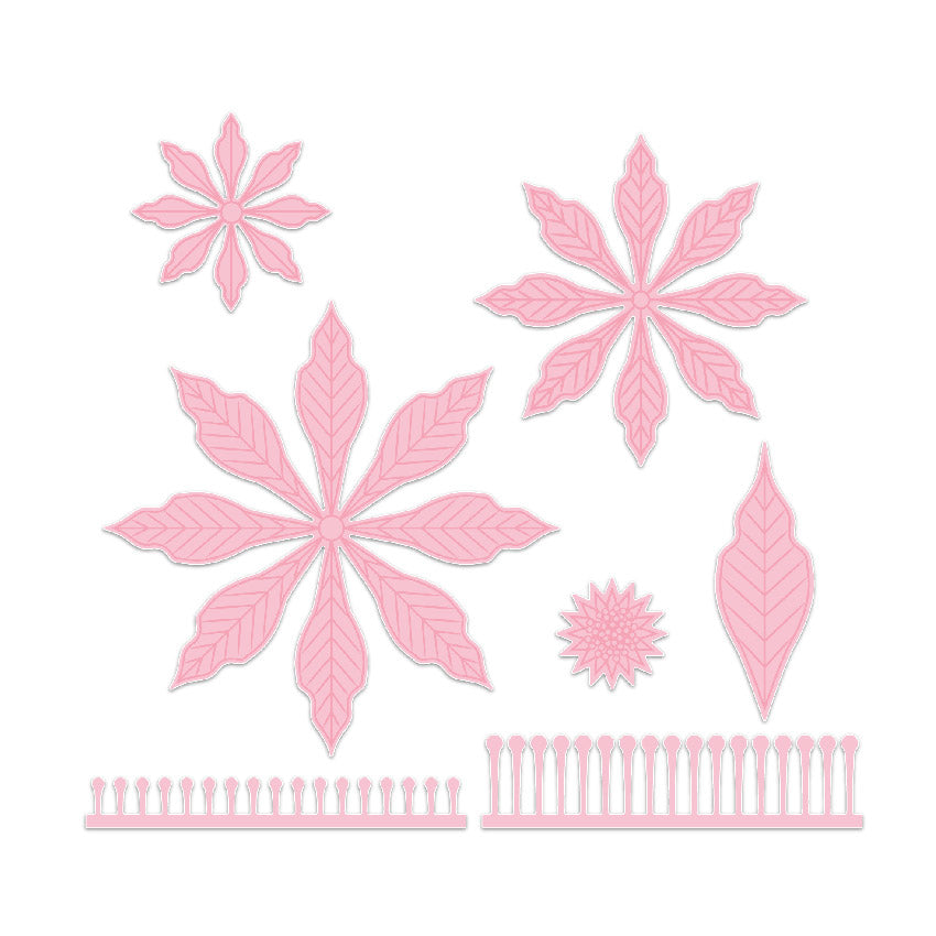 Chloe's Creative Cards Die & Stamp - Wonderland Poinsettia