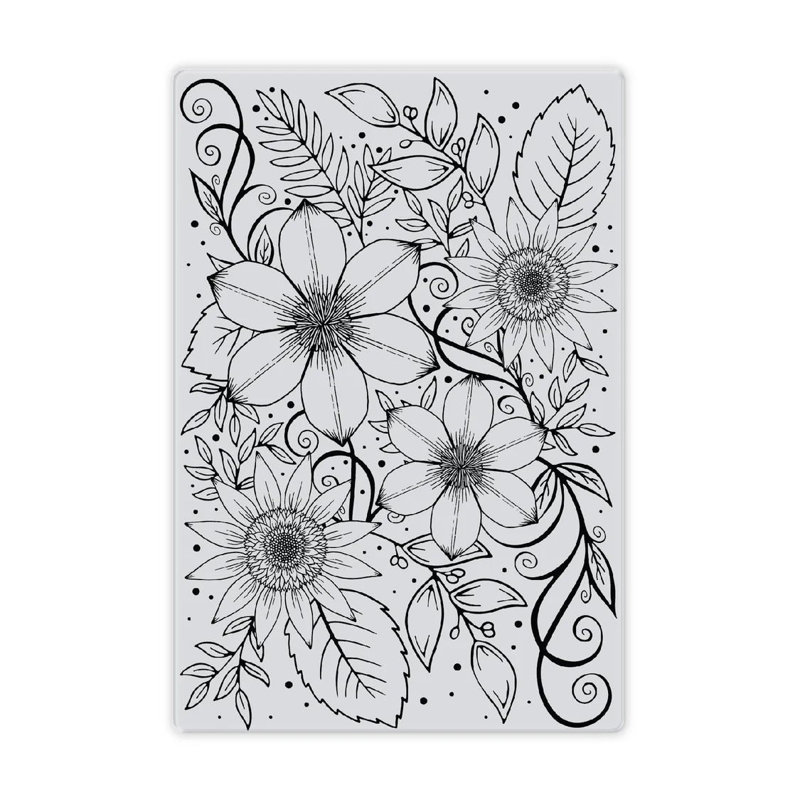 SAMPLE SALE - Summer foliage Panel - Stamp only