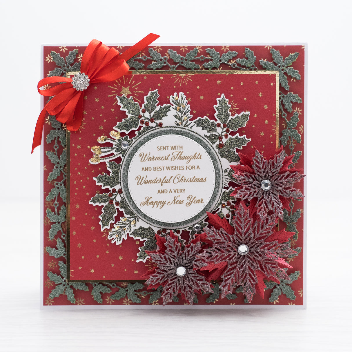 Chloes Creative Cards Die & Stamp Set - Christmas Foliage Frame