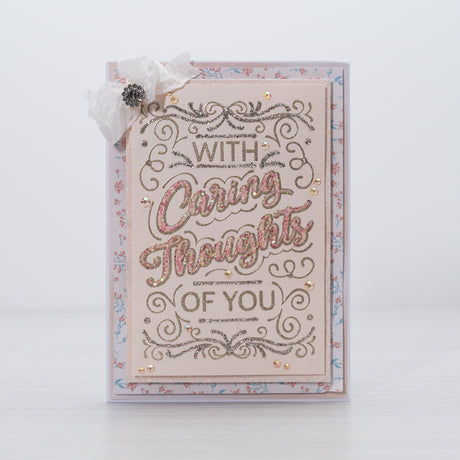 Chloes Creative Cards Photopolymer Stamp Set (A6) - Statement Sentiments Caring Thoughts