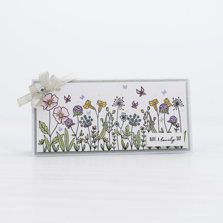 Chloes Creative Cards Photopolymer Stamp (DL) - Flower Border
