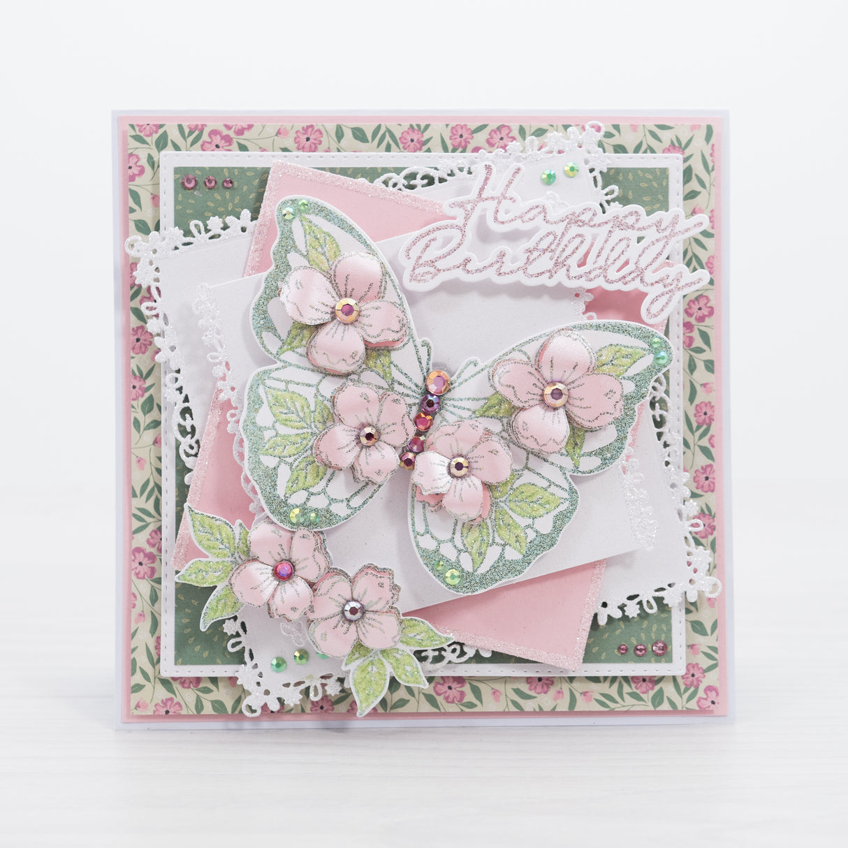 Chloes Creative Cards Die & Stamp Set - Grande Floral Butterfly