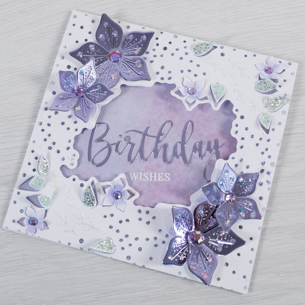 Chloes Creative Cards 6x6 3D Cut and Emboss Folder - Floral Cascade