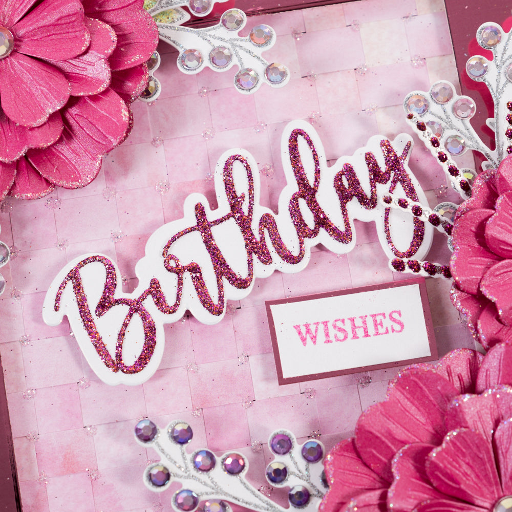 Chloes Creative Cards Die & Stamp Set - Birthday Sentiment Builder