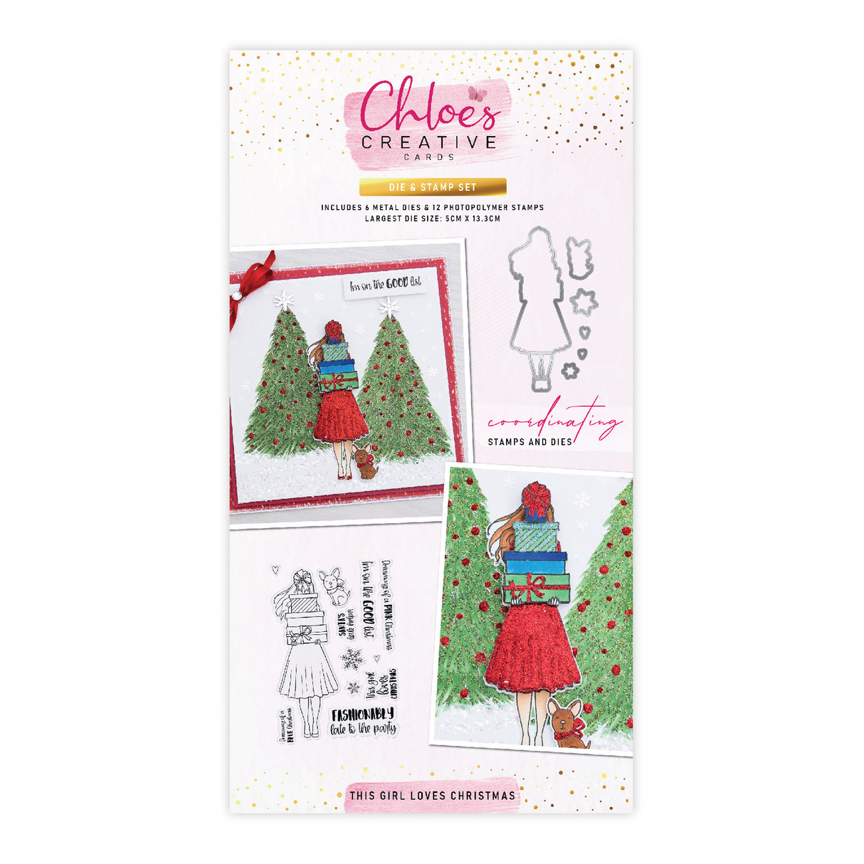 Chloes Creative Cards Die & Stamp Set - This Girl Loves Christmas