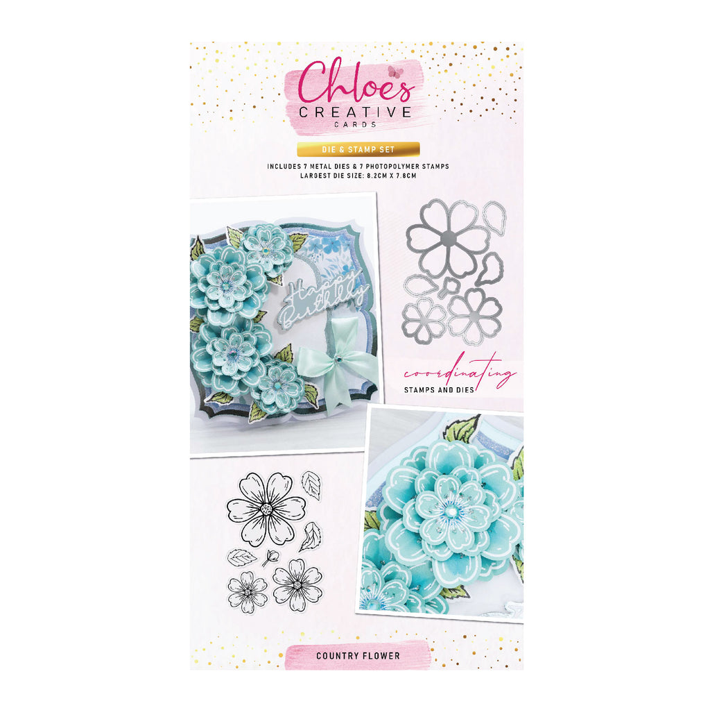 Chloes Creative Cards Die Stamp Country Flower