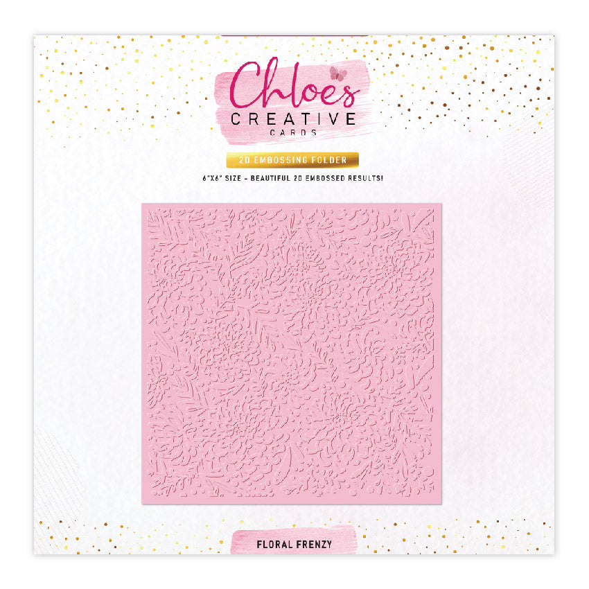 Chloes Creative Cards 6x6 2D Embossing Folder - Floral Frenzy