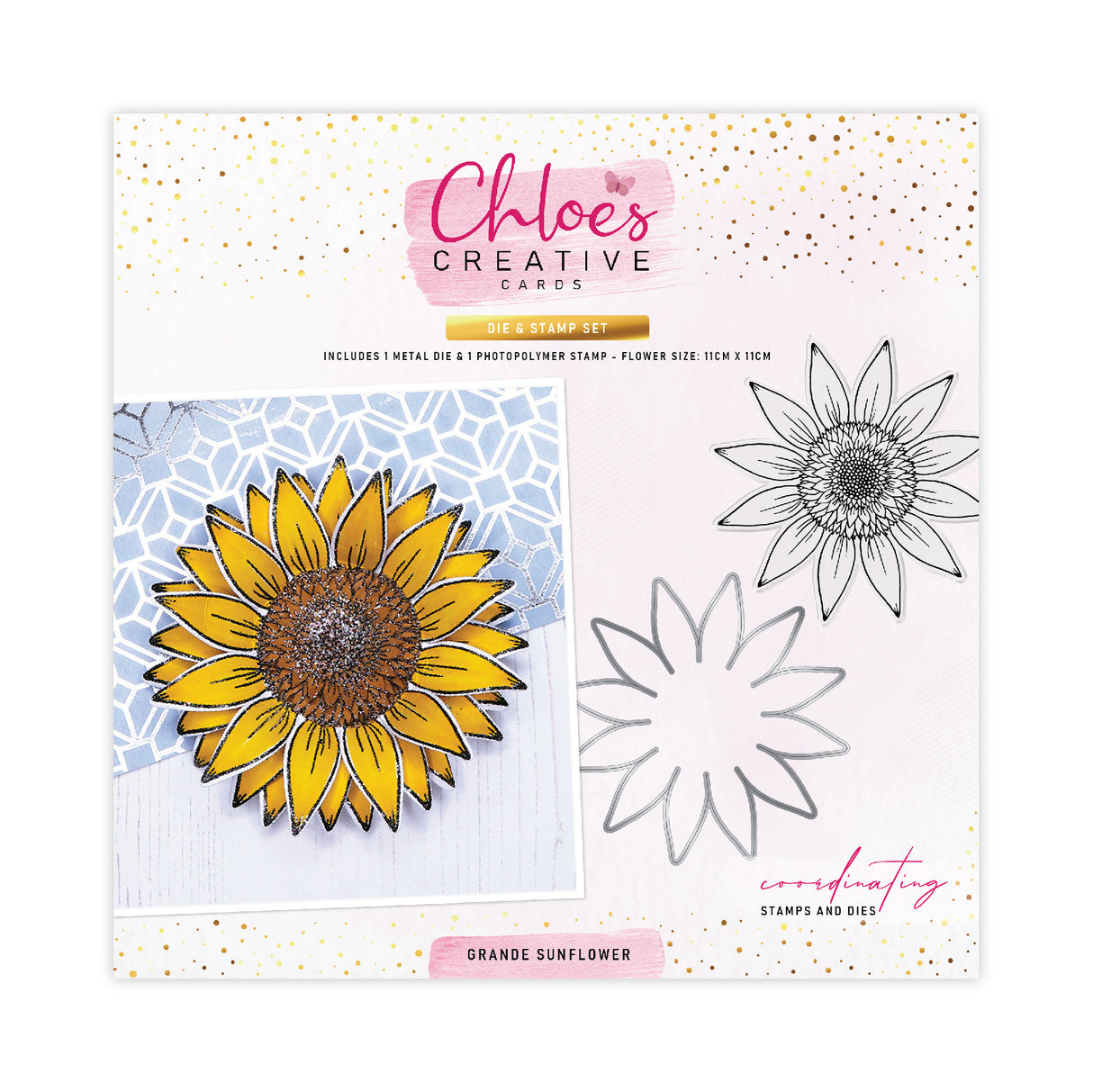 Chloes Creative Cards Die & Stamp Set - Grande Sunflower