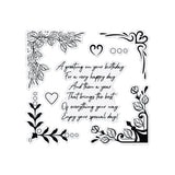 Chloes Creative Cards Photopolymer Stamp Set (Square) - Happy Birthday Frame