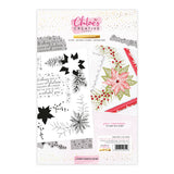 Chloes Creative Cards Photopolymer Stamp Set (A5) - Layered Poinsettia Corner
